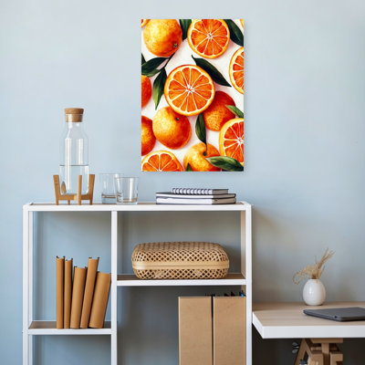 «Vibrant Oranges», art abstrait de fruits tropicaux