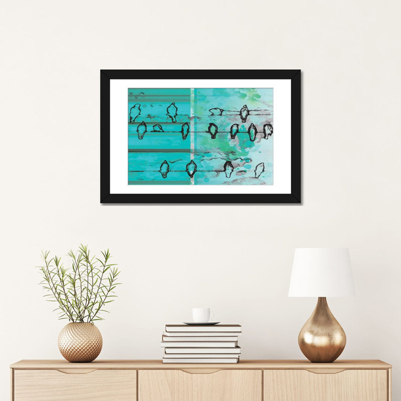«Blue Magic», impression sur toile tendue, Papier d'art encadré noir, Blanc, H 16 po x l 24 po x P 1 po