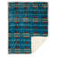 Turquoise Southwest Plush throw