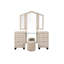 Ensemble de chambre avec grand lit capitonné en cristal 5 pièces SOPHIA