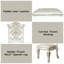 Ensemble de 2 chaises d'appoint en cuir synthétique et finition perle antique