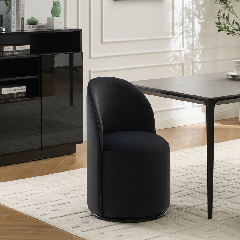 Fauteuil demi-tonneau en velours, Crème