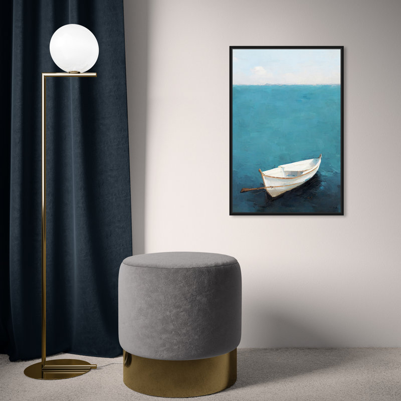 Côte perdue - Impression sur toile, Toile avec cadre flottant, H 25 po x l 17 po, Blanc