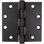 Charnières de porte à paire de butées H 4,5 po x l 4,5 po
