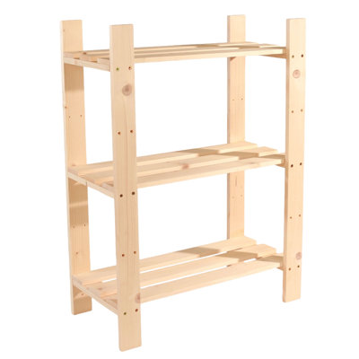 3-Shelf Utility Rack Storage Unit, Pre-sanded