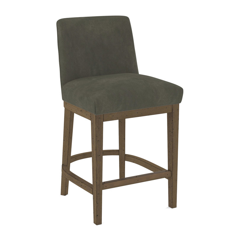 Upholstered Stool, Applause Archway Gray, Black