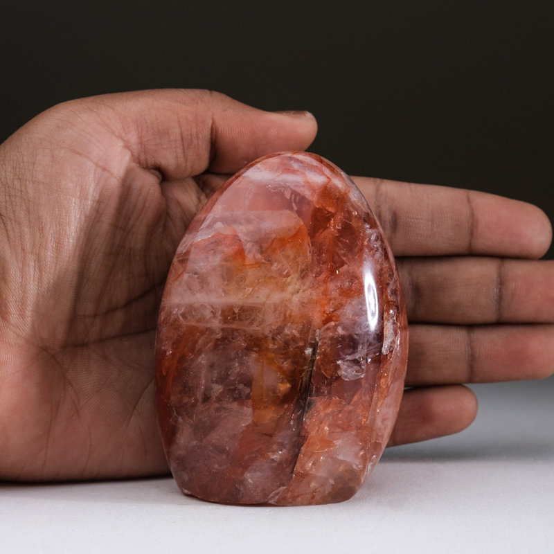 Polished Strawberry Quartz Freeform from Madagascar
