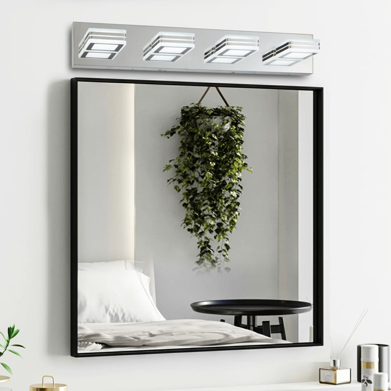 26" Modern Chrome 4-Light LED Vanity Light