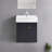 21.6 inch Modern Floating Bathroom Vanity with Ceramic Basin - Perfect for Small Bathrooms, Right side storage-102863270
