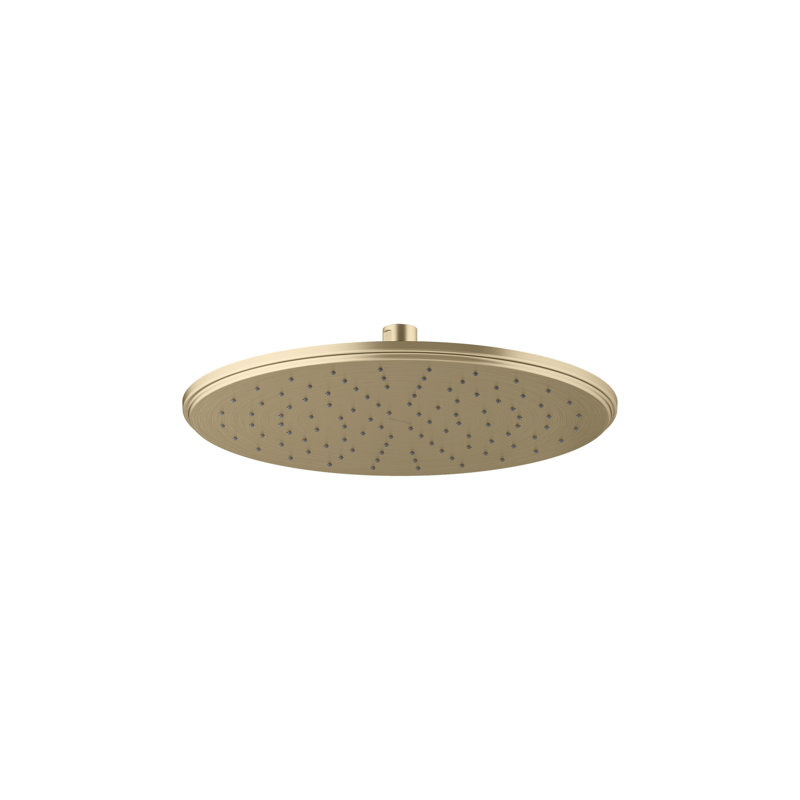 Foundations Air-Induction Small Contemporary Rain Showerhead, Brushed French Gold, 1.75 GPM