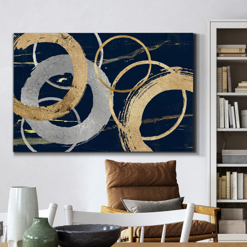 «Gold and Silver Atmosphere II», reproduction sur toile tendue, H 60 po x l 40 po x P 1 po