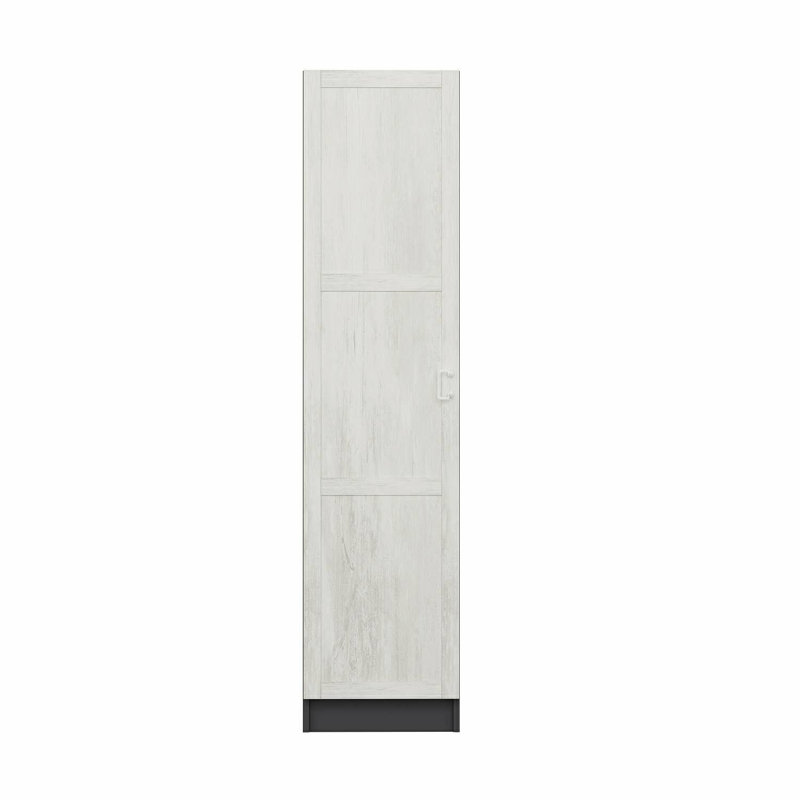 Elina Manufactured Wood Wardrobe, 190cm H x 45cm W x 52cm D, White/Black