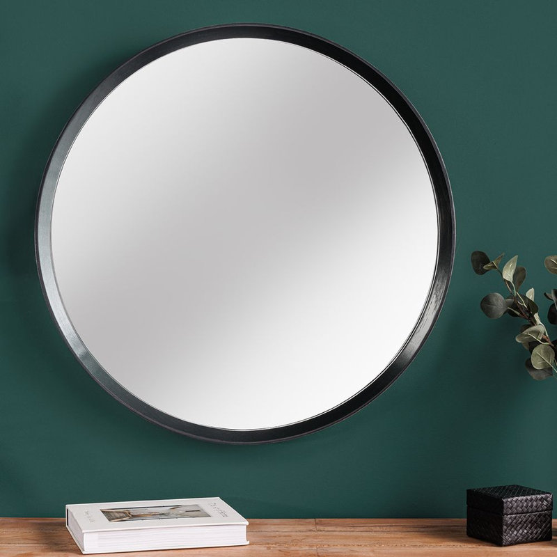 Leeman Solid Wood Circle Wall Mirror