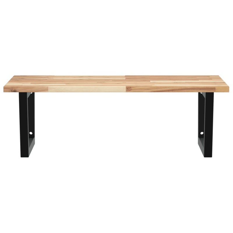 Brenly 100cm Solid Wood Bathroom Vanity Top, Acacia/Black