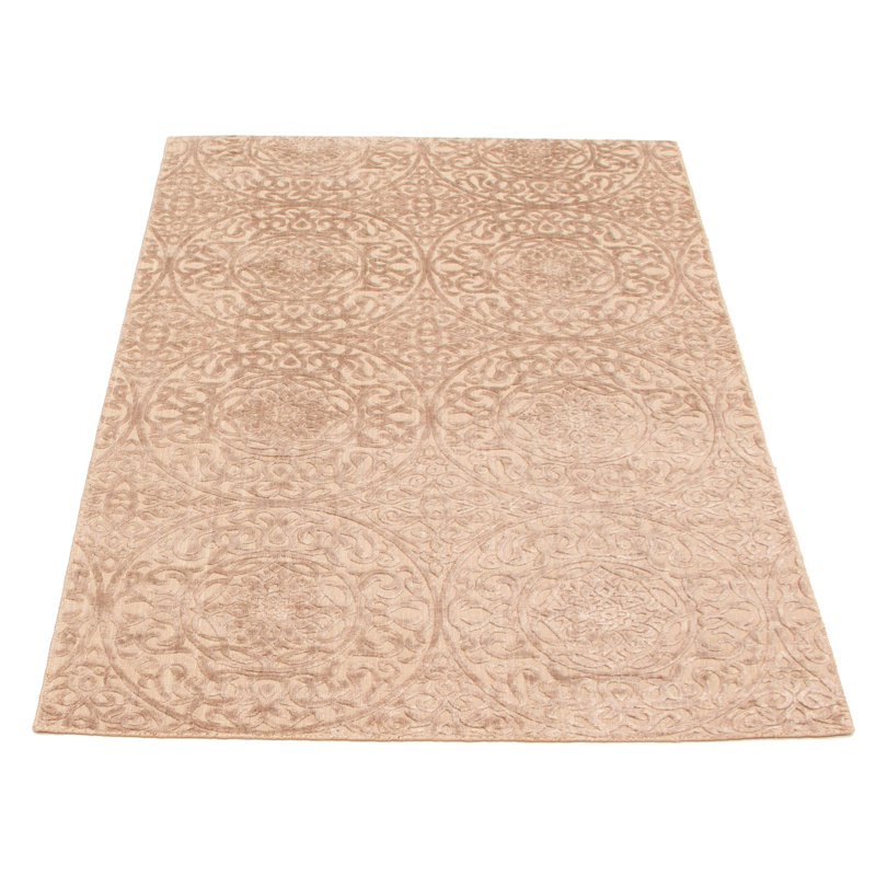 Tapis beige noué à la main Bloomsdale
