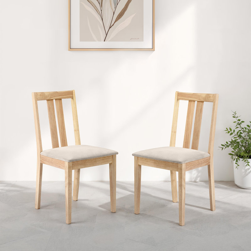 Side chair Set Brookvale of Solid Wood, Natural, Natural