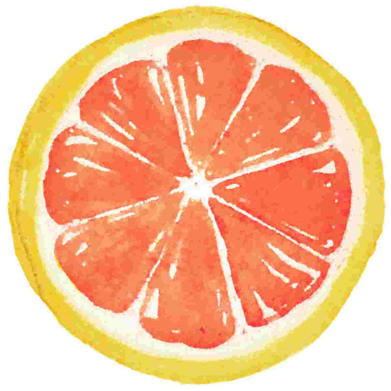 " Grapefruit Slice ", 36" H x 36" W