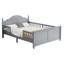 Lit pour enfants, lit plateforme en bois avec tête et pied de lit-525202392-525202389