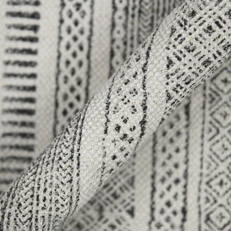Handmade Charcoal Geometric Braided Cotton Rug 3' x 5'