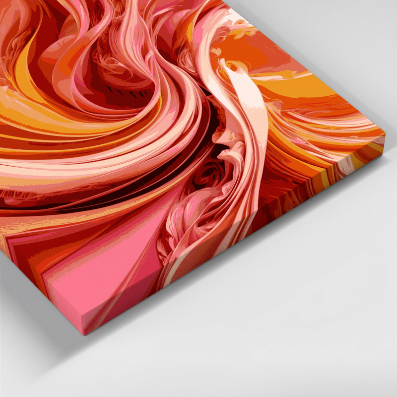 Art numérique sur toile, abstraction numérique 22, H 16 po x l 16 po