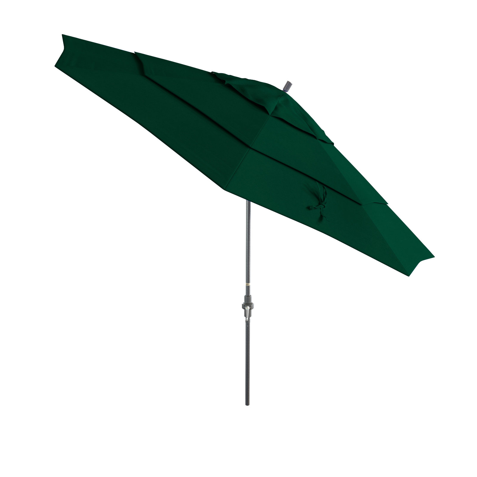 Ohara 132'' Market Umbrella, Hunter Green Performance, Hammertone Gray
