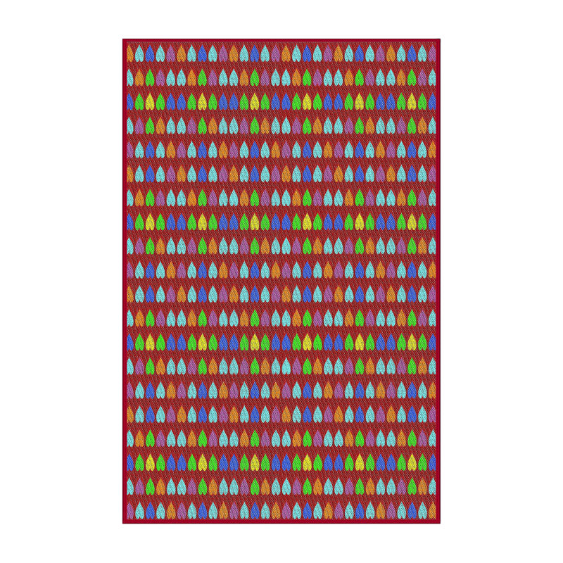 Tapis décoratif rouge Schacher, Rectangle 5 pi x 7 pi