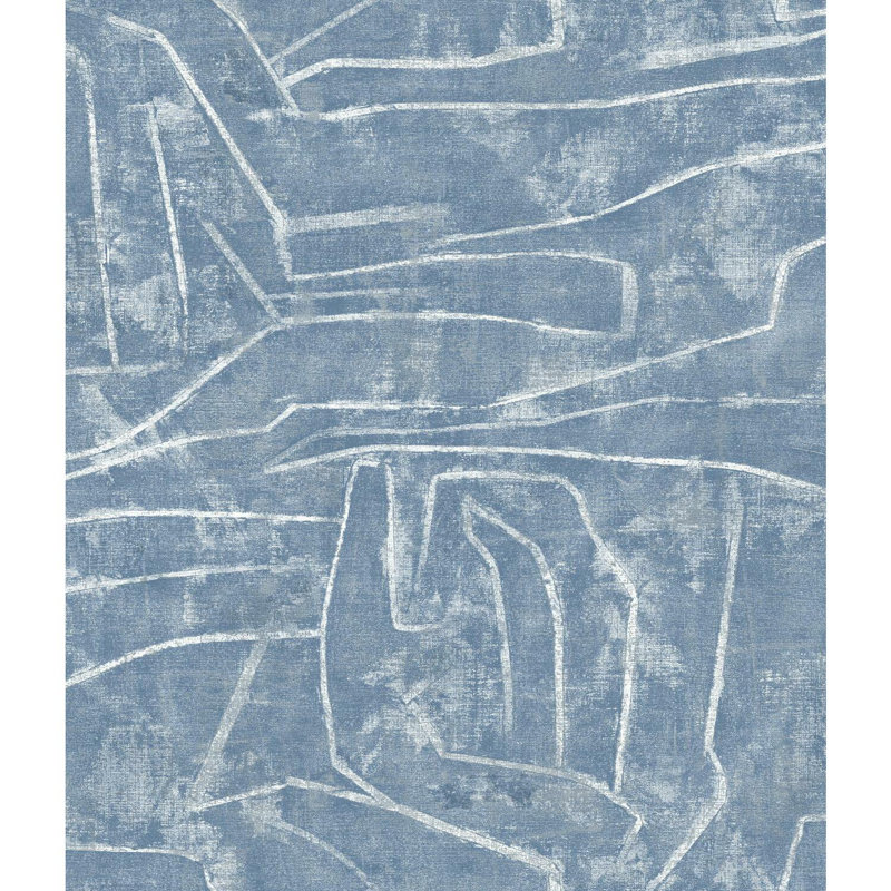 Vena Abstract Peel & Stick Wallpaper Roll, Blue