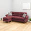 Canapé modulaire réversible 2 pièces avec méridienne et revêtement en velours-1018872145