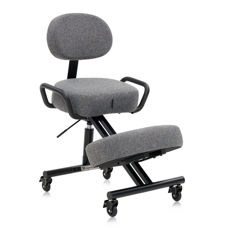 Fauteuil ergonomique à genoux avec dossier, améliore la posture, coussins épais, roues verrouillables pour la maison et le bureau, AKONI 512