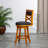 30" Bar Height X-Back Swivel Stool, Natural Finish Fabric Seat-2134066924-2134066913