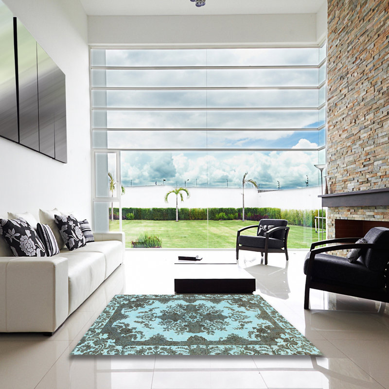 Tapis abstrait moderne 1276, Carré 3 pi