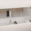 Meuble-lavabo flottant 84 po avec double lavabo en acrylique renforcé blanc brillant Milana