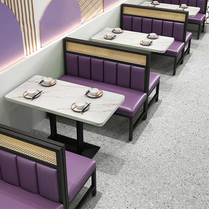 Banc rembourré en similicuir Light Luxury