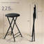 Tabouret pliant sans dossier 24 po Lavish Home avec capacité de 225 lb (ensemble de 4, noir)-916327841-850238674