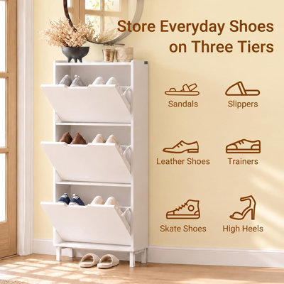 Oshiro Flip Down Shoe Storage