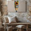 Toile, un magnifique dessin au crayon de couleur au centre de son art mural lisse-980943540