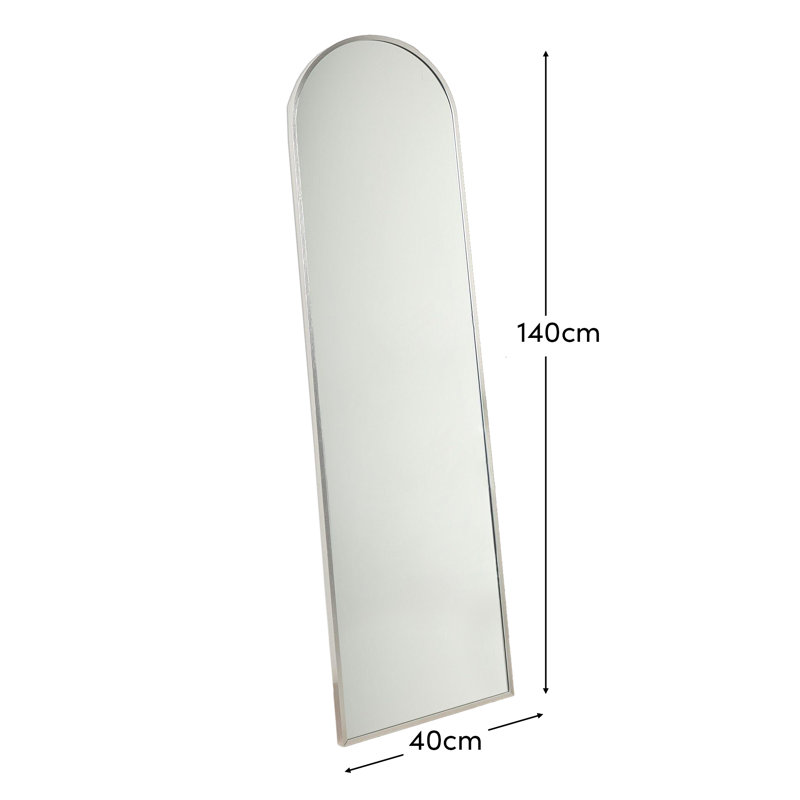 Symari Flat Floor Mirror, Silver