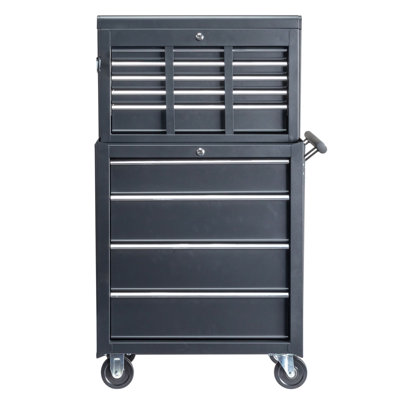 Savone 26.81'' W 9 -Drawer Steel Combination Set with Wheels