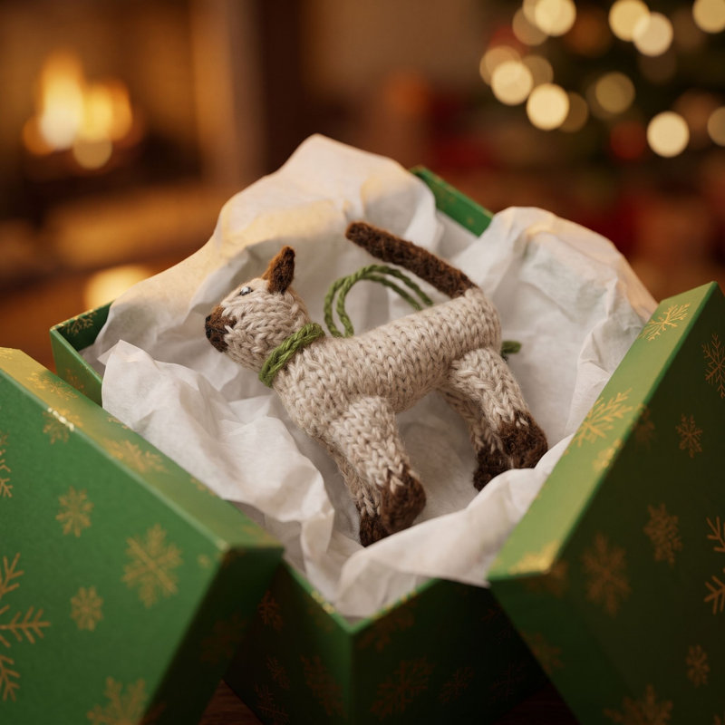 Siamese Cat Christmas Holiday Shaped Ornament