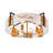 Delux Decor 4 light gold finish ceiling mount with clouded glass shade bulbs not included