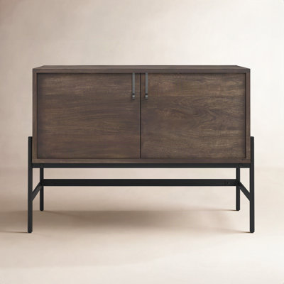 2-Door Mango Wood Accent Cabinet