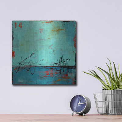 Luxe Metal Art 'Blue Bay Marina II' By Erin Ashley " Blue Bay Marina II " by Erin Ashley