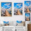 Ludovick White Flowers Meadow Under Blue Sky - Print on Canvas-450367856-450367860