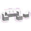  Ensemble de canapé de patio 6 pièces avec coussins en rotin de polyester gris-1659731102-1659731101