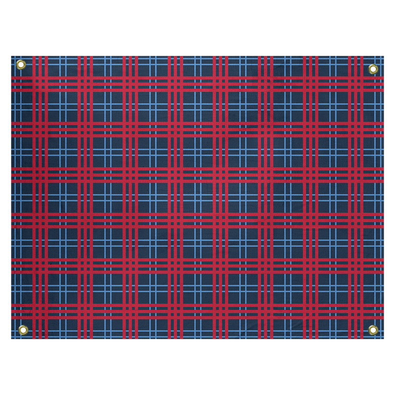 Tapisserie polyester Tennessee Luxury, H 50 po x l 59 po, Bleu marine / bleu / rouge