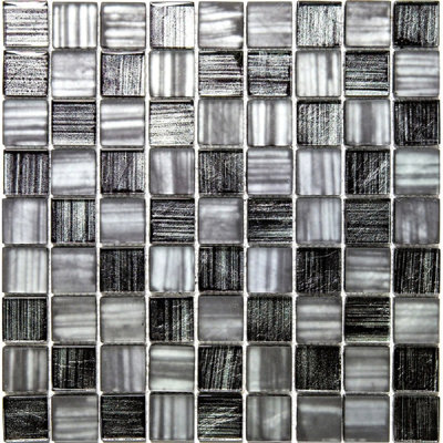 1.2 in. x 1.2 in. Grid Glossy Tile