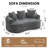 Boneless Loveseat,Chenille Sofa Couch-1677008936