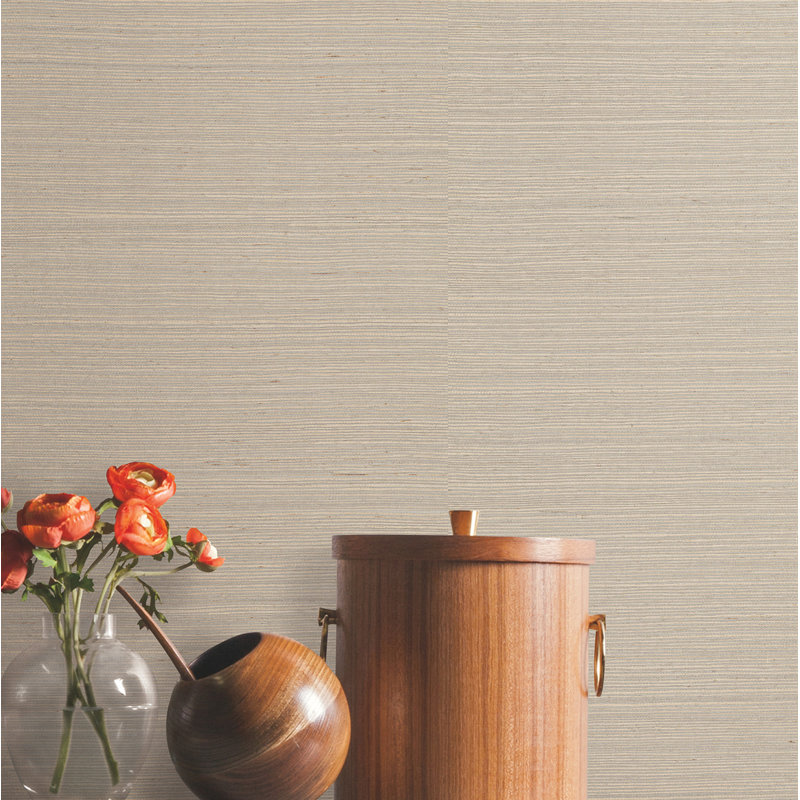 Papier peint en peluche et sisal Weatherhill, Gris chaleureux