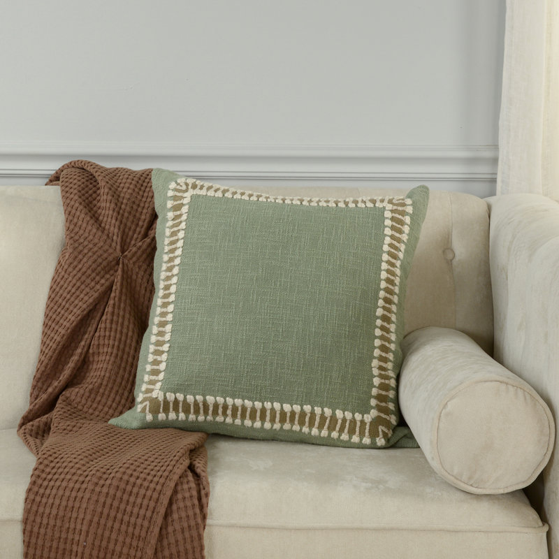 Coussin 100% coton, Alternative au duvet, Vert
