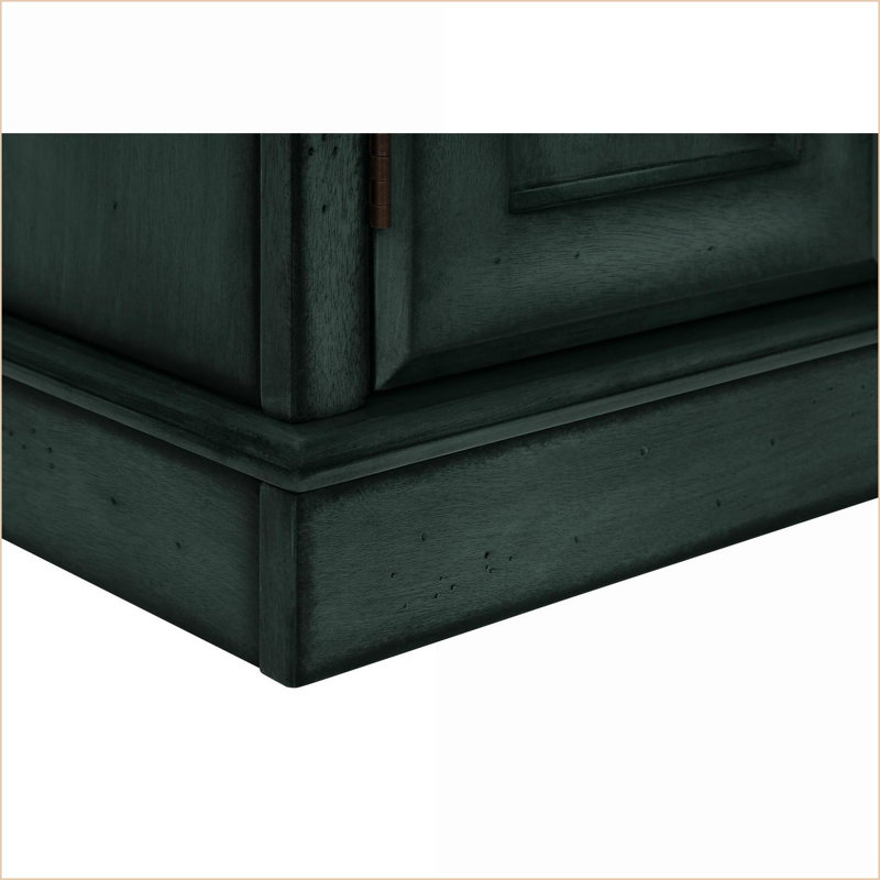 Table basse traditionnelle antique bleue, table d'appoint étroite avec rangement et amp; Plateau facile à nettoyer